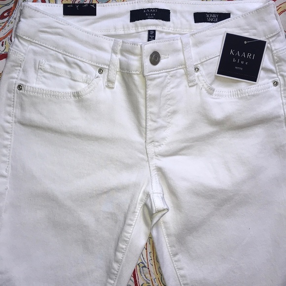 NWT KAARI BLUE White Skinny Ankle Jeans 0P, 2P - Picture 3 of 7